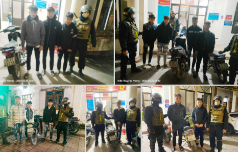 Phòng Cảnh sát cơ động: Phát hiện 13 thanh niên vi phạm trật tự an toàn giao thông ngày 25/2/2024 địa bàn huyện Kiến Thụy